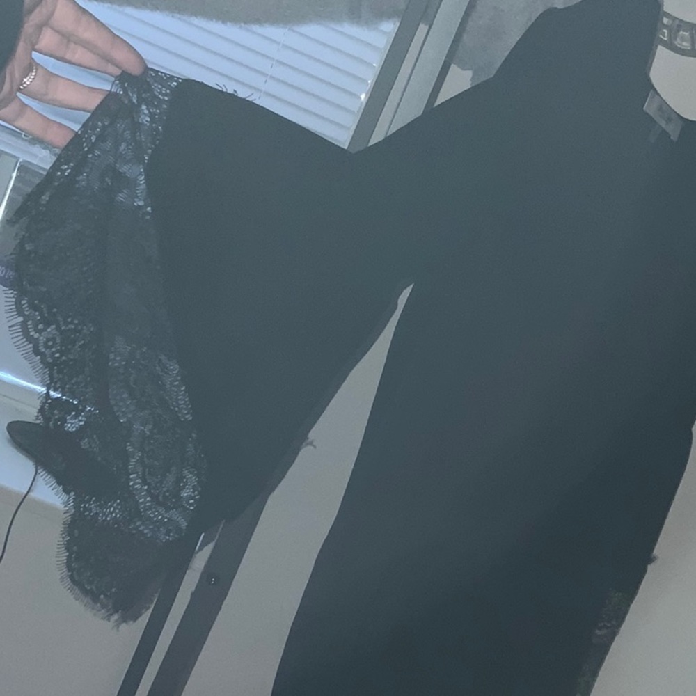Black long sleeve dressy top